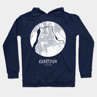 Khartoum, Sudan City Map - Full Moon Hoodie